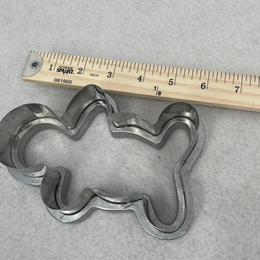 Vintage Gingerbread Man Cookie Cutter Heavy Duty Aluminum 5 Inch Holiday Baking